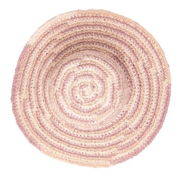 NWT Anthropologie Pink Space Dye Straw Bucket Hat main image 5